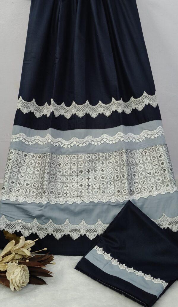 Blue Rida with White Lace